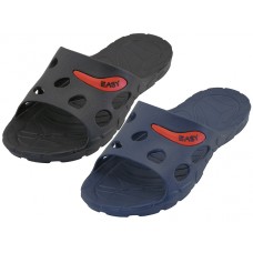 S2080-M - Wholesale Men's "EasyUSA" Soft Comfortable Sport Slide Sandals ( Asst. Black And Navy )